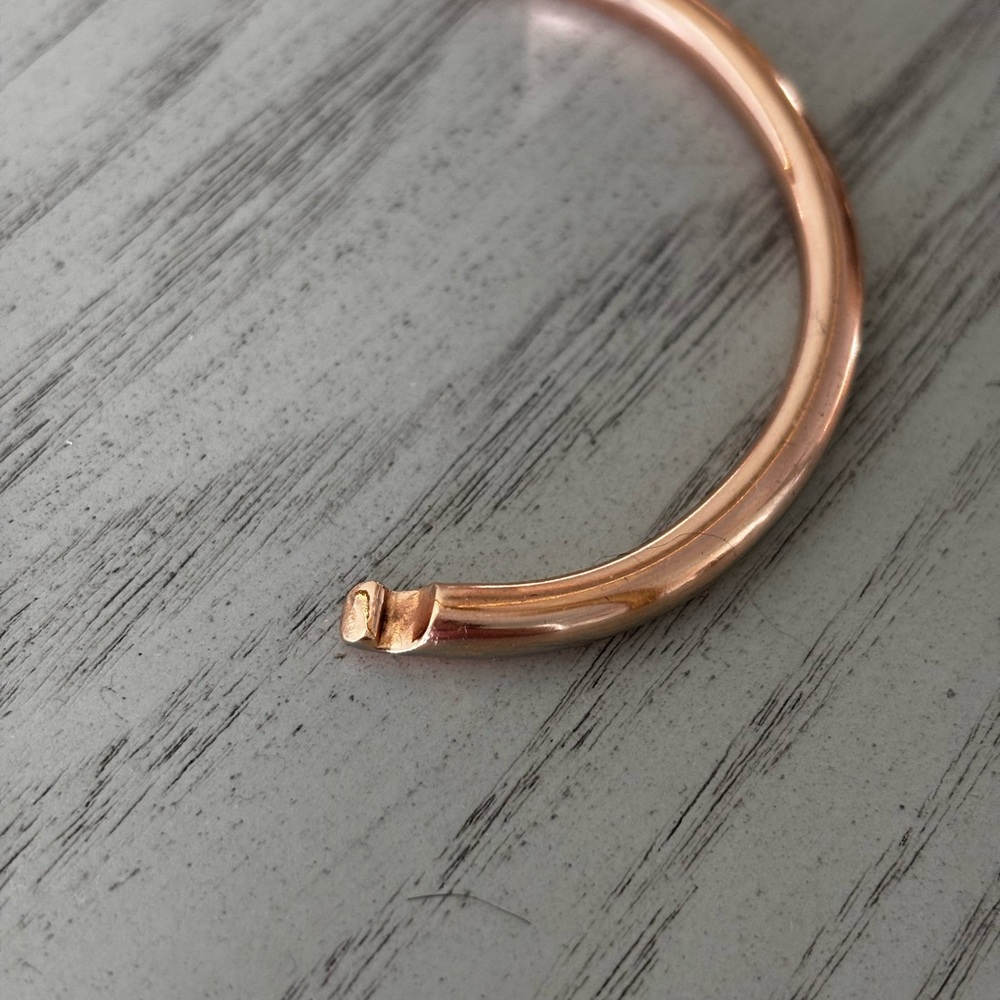 Milor Stainless Steel Rose Tone Bangle - Picture 7 of 8